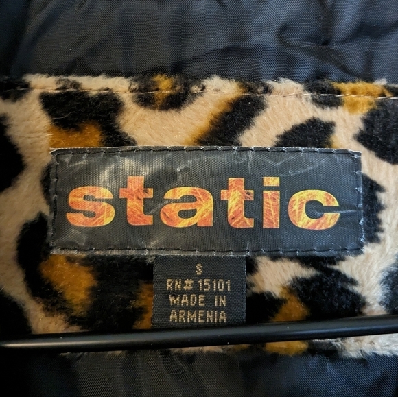 Y2K Static Leopard Print Cropped Jacket Size S - Picture 10 of 12